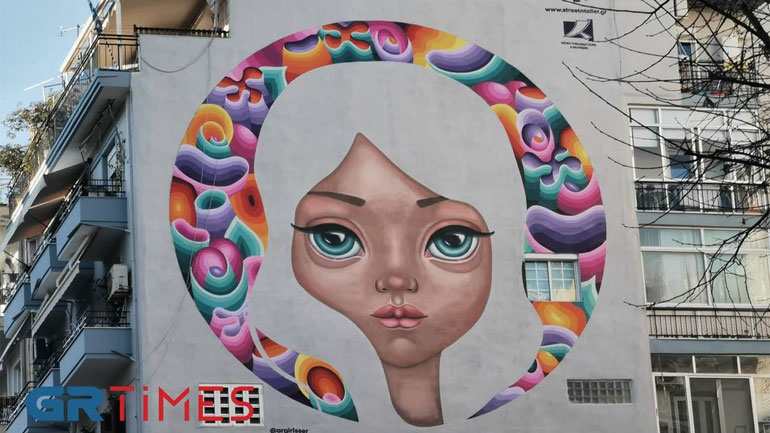 Ένα εντυπωσιακό γκράφιτι στο κέντρο της Θεσσαλονίκης
