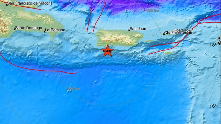 Ισχυρή σεισμική δόνηση 6R στο Πουέρτο Ρίκο