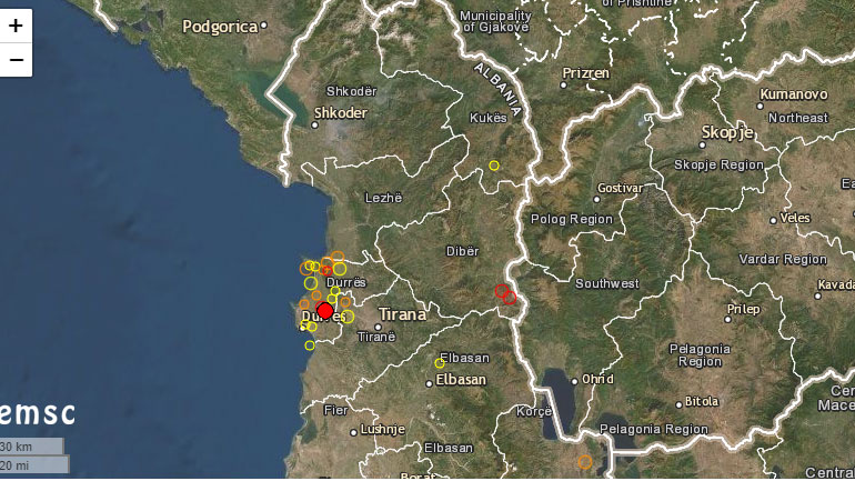 Σεισμός 3 Ρίχτερ στην Αλβανία