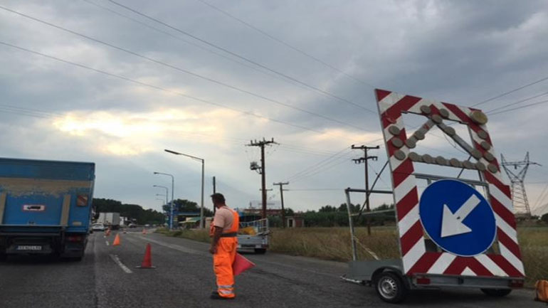 Εργασίες συντήρησης στην Περιφερειακή Οδό Θεσσαλονίκης