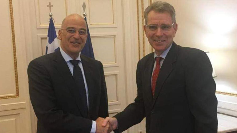 Συνάντηση Ν. Δένδια με τον Αμερικανό πρέσβη