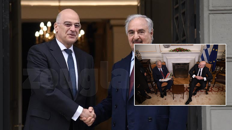 Στο Υπουργείο Εξωτερικών ο Χαλίφα Χαφτάρ Στο Υπουργείο Εξωτερικών ο Χαλίφα Χαφτάρ