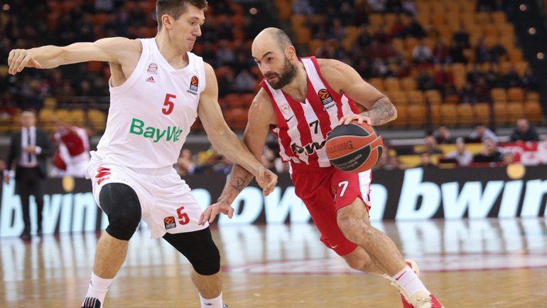 Πρώτη νίκη για τον Ολυμπιακό με τον Μπαρτζώκα, 89-72 την Μπάγερν