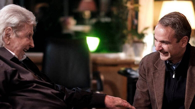 Συνάντηση Κυρ. Μητσοτάκη με Μίκη Θεοδωράκη