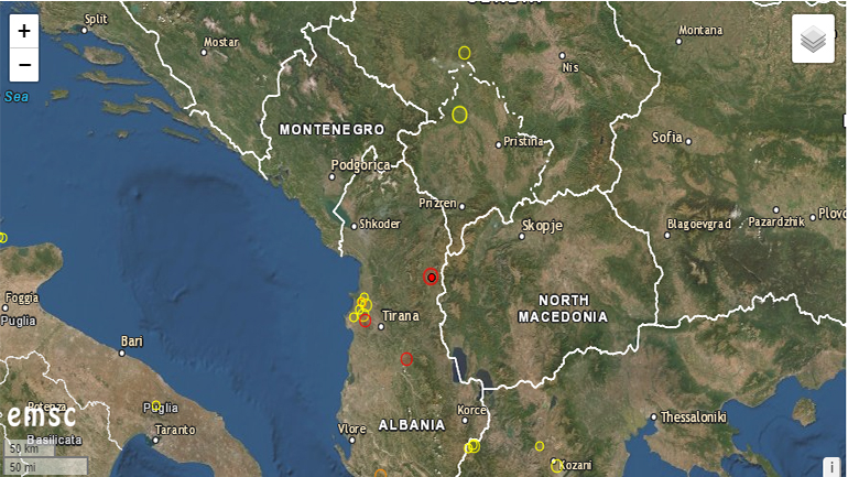 Σεισμός 4,5 Ρίχτερ στην Αλβανία