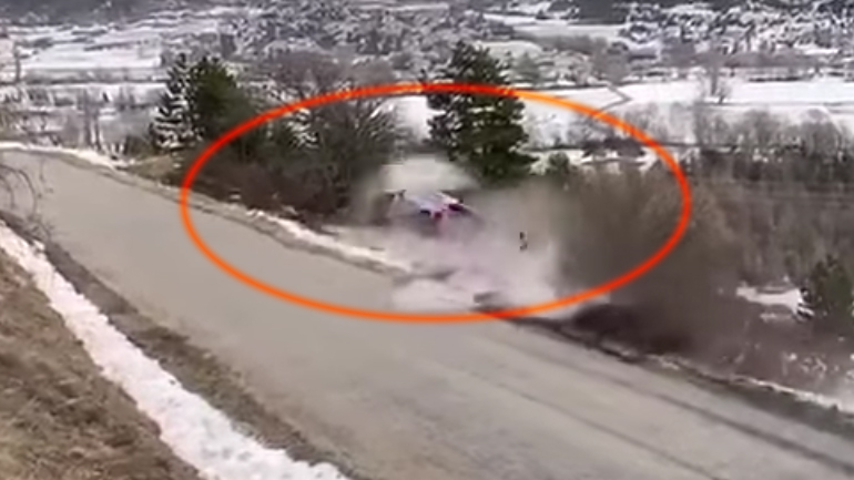 Τρομακτική έξοδος στο ράλι Μόντε Κάρλο