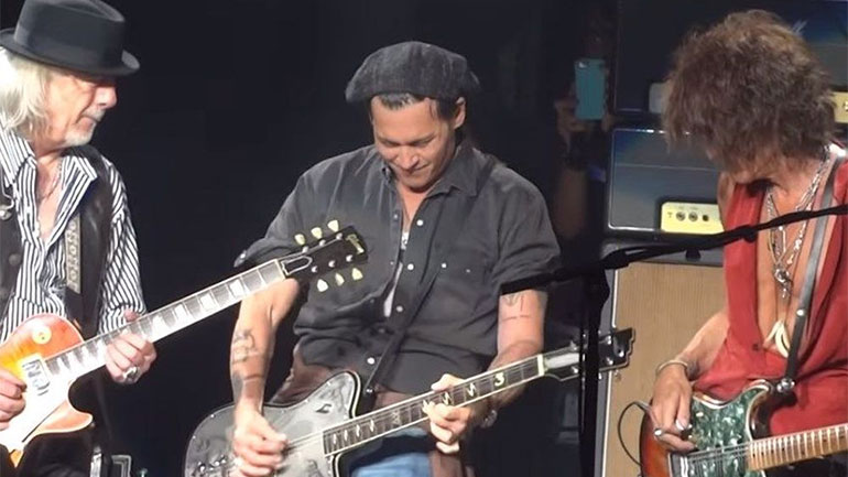 Ο Τζόνι Ντεπ «τζαμάρει» με τους Aerosmith για τα 50 χρόνια καριέρας τους