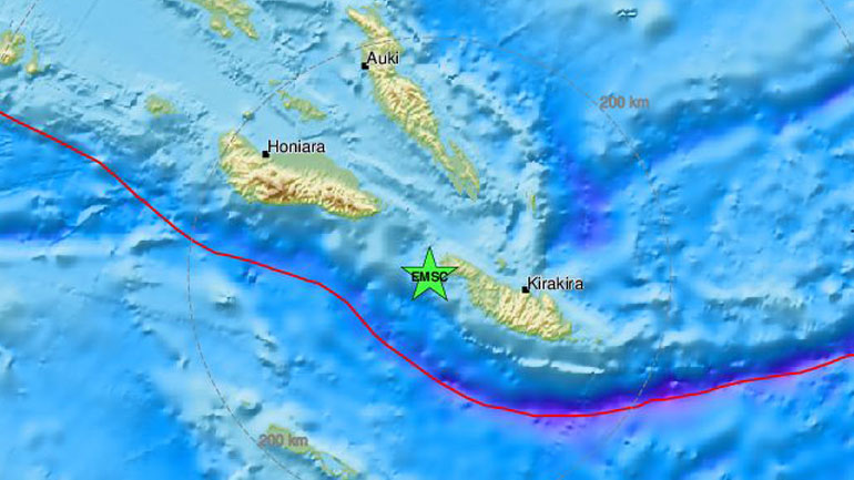 Σεισμός 6 Ρίχτερ στα Νησιά Σολομώντα Σεισμός 6 Ρίχτερ στα Νησιά Σολομώντα
