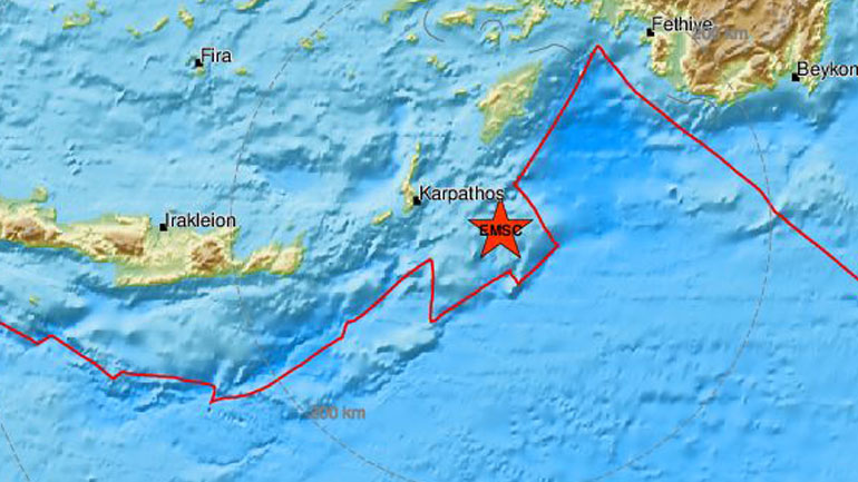 Σεισμός 4,7 Ρίχτερ στα Δωδεκάνησα