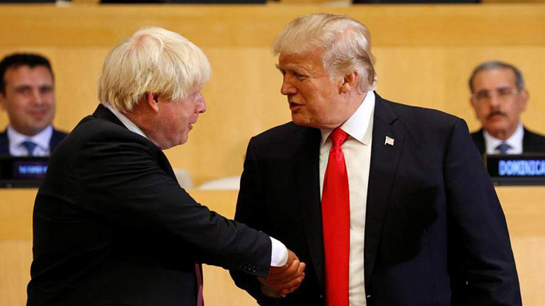 Συμμαχία Τζόνσον-Τραμπ κατά της Huawei