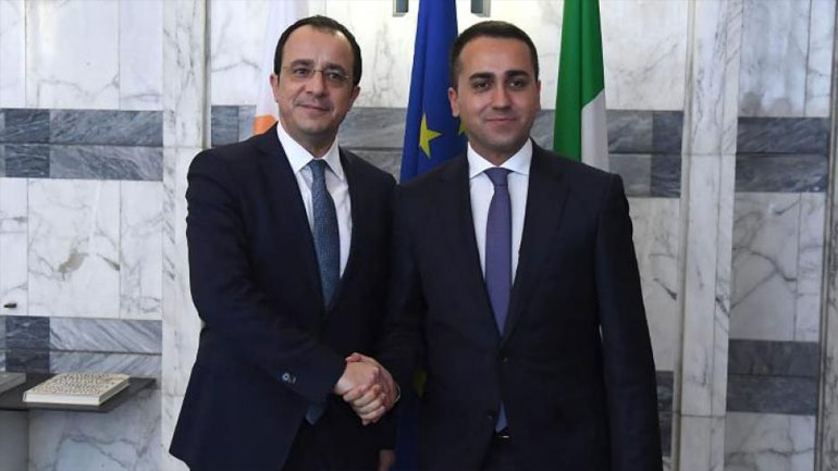 Συνάντηση Λουίτζι ντι Μάιο με το Κύπριο ΥΠΕΞ Νίκο Χριστοδουλίδη