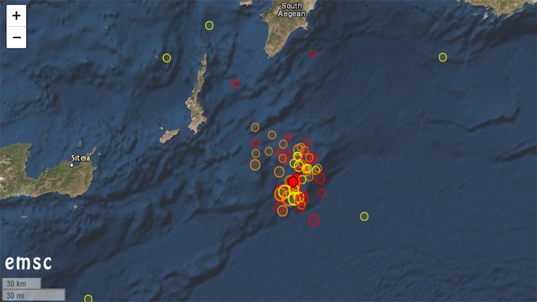 Σεισμός 4,2 Ρίχτερ σε θαλάσσια περιοχή της Καρπάθου