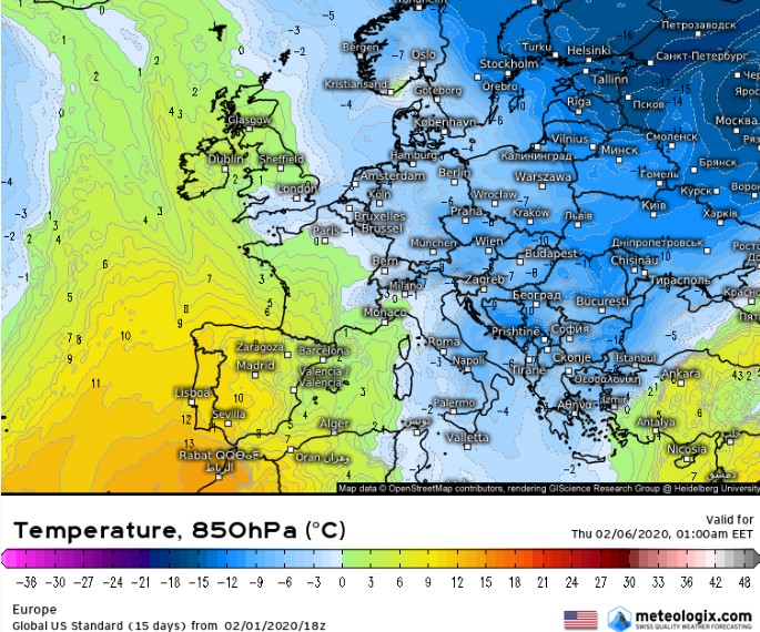 Κατάβαση ψυχρών αέριων μαζών προς την χώρα μας 