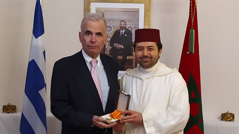 Η πρεσβεία του Μαρόκου τίμησε τον Έλληνα διπλωματη, Παναγιώτη Σαρρή Η πρεσβεία του Μαρόκου τίμησε τον Έλληνα διπλωματη, Παναγιώτη Σαρρή