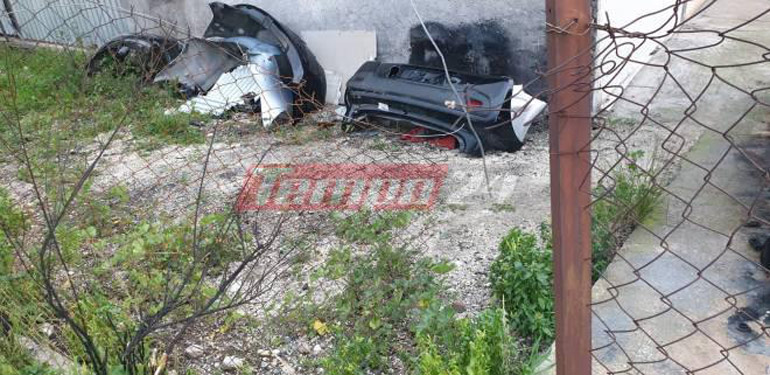 Το σημείο όπου το θύμα έκοψε τον φράχτη και μπήκε στο συνεργείο