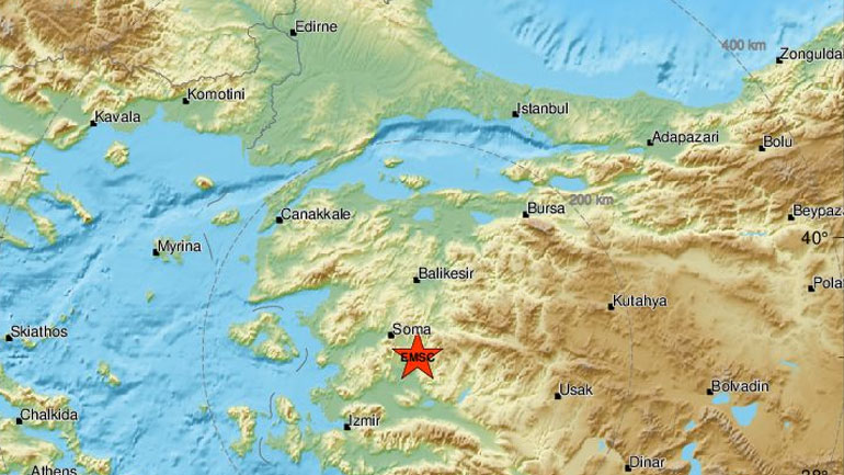 Σεισμική δόνηση 4,5R στη δυτική Τουρκία