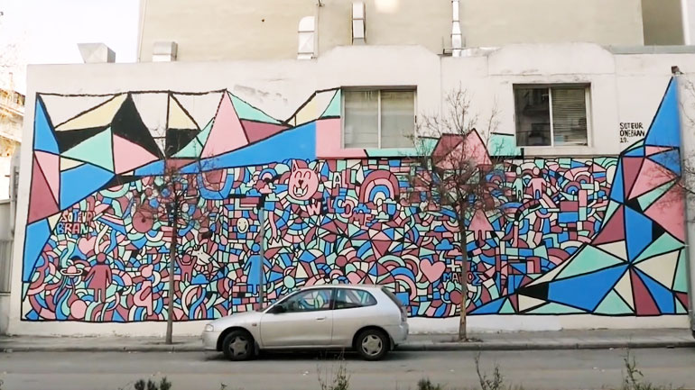 Τοιχογραφία του ΟΗΕ στη Θεσσαλονίκη για την Παγκόσμια Ημέρα κατά του Καρκίνου