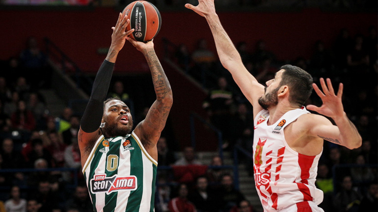 Δεύτερη συνεχόμενη ήττα για τον Παναθηναϊκό, έχασε με 78-73 από τον Ερυθρό Αστέρα