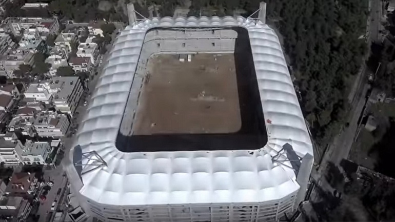 ΑΕΚ: Εντυπωσιακές εικόνες από το ολοκληρωμένο σκέπαστρο της «Αγια-Σοφιάς»