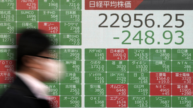 Πτωτικές τάσεις στο χρηματιστήριο του Τόκιο