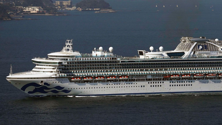 Ιαπωνία: Τουλάχιστον 100 επιβάτες του κρουαζιερόπλοιου Diamond Princess αισθάνθηκαν αδιαθεσία