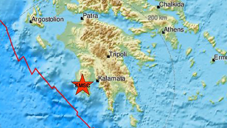 Σεισμός 3,4 Ρίχτερ στην Πύλο