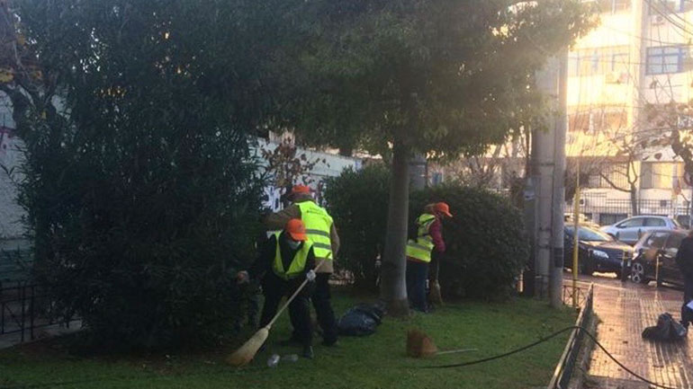 Κυριακάτικη παρέμβαση καθαριότητας του Δήμου Αθηναίων σε Γουδή-Αμπελοκήπους