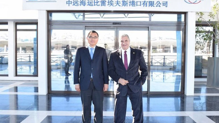 Συνάντηση Πατούλη με τον πρόεδρο του ΟΛΠ, Γιου Ζενγκάνγκ