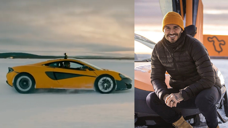 O Μπέκαμ μαθαίνει να ντριφτάρει στο χιόνι με McLaren