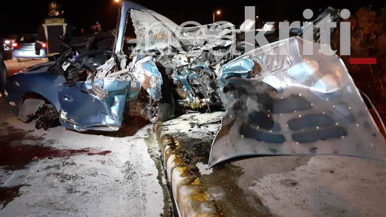 Θανατηφόρο τροχαίο με θύμα έναν 22χρονο στο Ηράκλειο