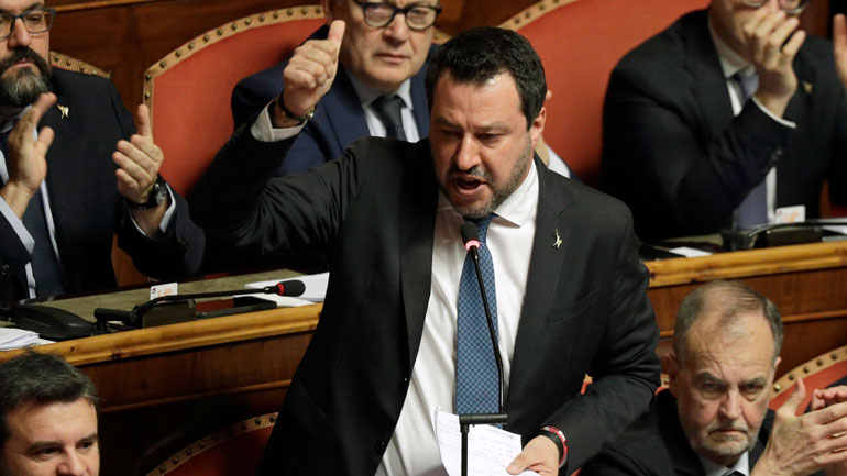 Ιταλία: Η Γερουσία αποφασίζει για την παραπομπή του Ματέο Σαλβίνι σε δίκη