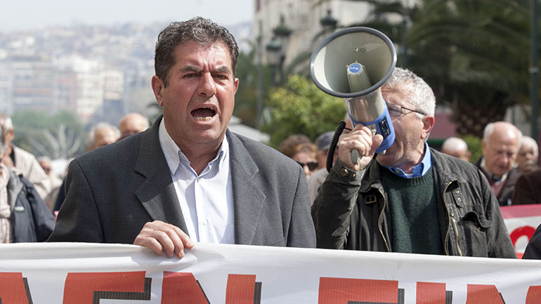Θεσσαλονίκη: Διαμαρτυρία συνταξιούχων για το ασφαλιστικό