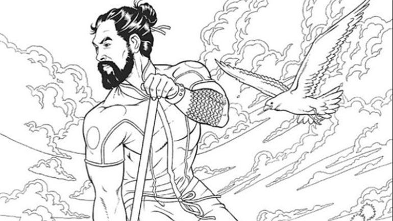 Ένα βιβλίο ζωγραφικής με τον Τζέισον Μομόα