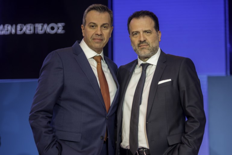 Από αριστερά, ο Διευθυντής BU Retail Σταθερής & Κινητής, Κωνσταντίνος Βούζας και ο Chief Customer Operations Officer Ομίλου ΟΤΕ, Θανάσης Στράτος