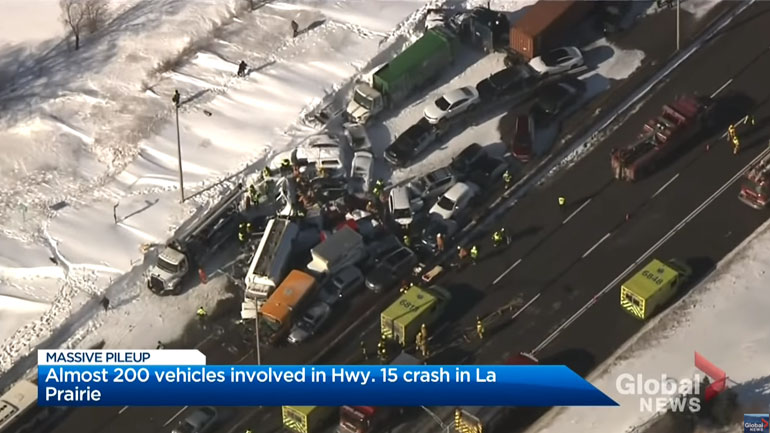 Καναδάς: Τεράστια καραμπόλα με 200 οχήματα – Δύο νεκροί, δεκάδες τραυματίες