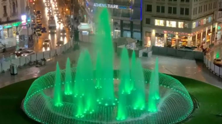 Λειτούργησε δοκιμαστικά το σιντριβάνι στην Ομόνοια