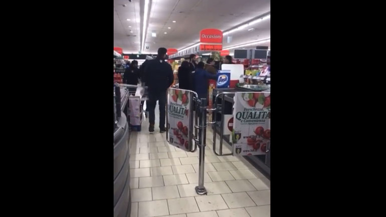 Ιταλία: Άγριος καβγάς σε σούπερ μάρκετ πόλης που έχει αποκλειστεί λόγω κορωνοϊού