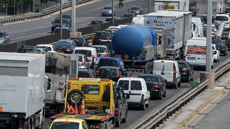 Μποτιλιάρισμα στον Κηφισό μετά από καραμπόλα