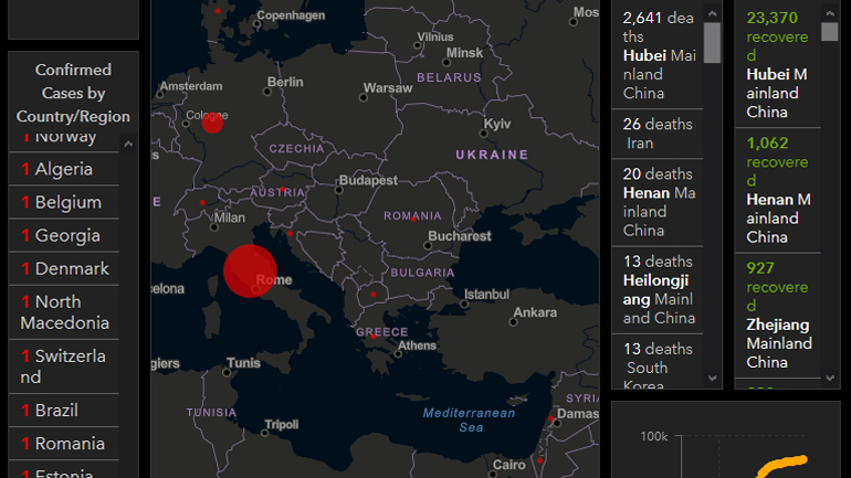 «Κοκκίνισε» και η Ελλάδα στον παγκόσμιο χάρτη του κορωνοϊού