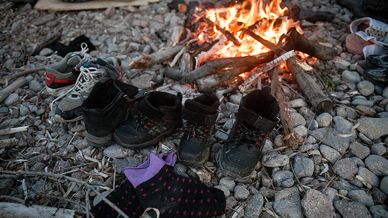 Μυτιλήνη: Κάηκε ο χώρος προσωρινής φιλοξενίας μεταναστών στη Σκάλα Συκαμνιάς