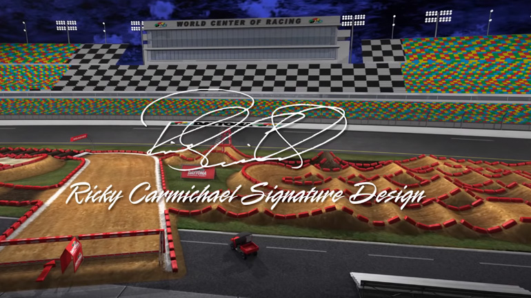 Animated βίντεο από την πίστα supercross της Daytona