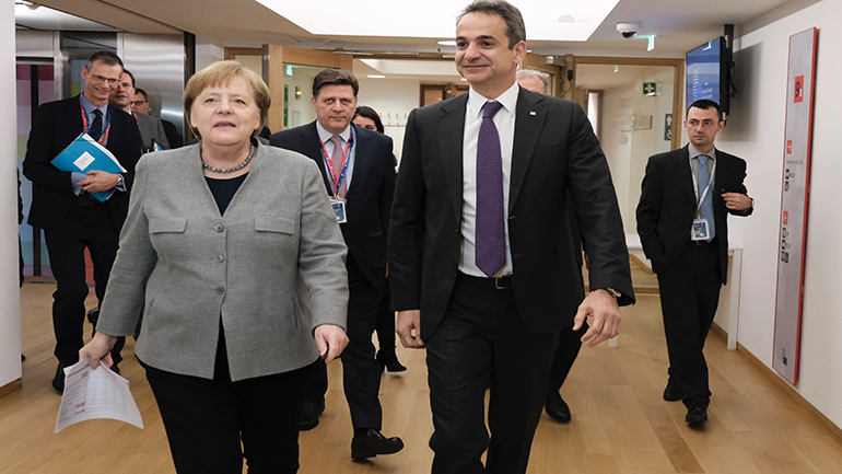 Το μεταναστευτικό στο επίκεντρο της συνάντησης του πρωθυπουργού Κ. Μητσοτάκη με την καγκελάριο Α. Μέρκελ