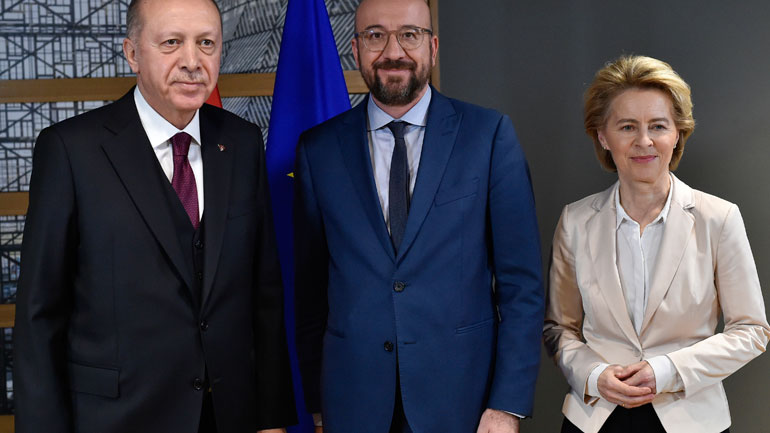 Ερντογάν – Μισέλ – Φον Ντερ Λάιεν συμφώνησαν να εξεταστεί από ειδικούς η έως τώρα εφαρμογή της δήλωσης του 2016