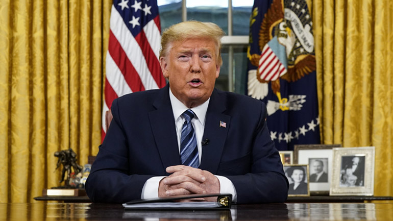 Τραμπ: Αναστέλλονται για 30 ημέρες όλα τα ταξίδια από την Ευρώπη προς τις ΗΠΑ