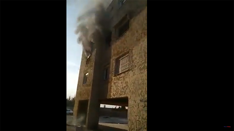 Θεσσαλονίκη: Βίντεο σοκ από φλεγόμενη πολυκατοικία στον Εύοσμο