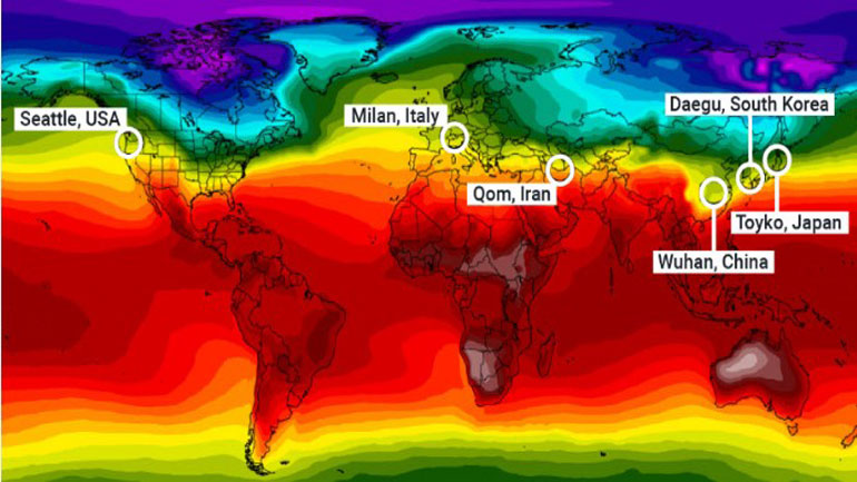 Νέα έρευνα: Ο κορωνοϊός χτυπάει περιοχές παρόμοιου κλίματος