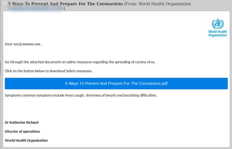 Πλαστό email (ΠΟΥ)