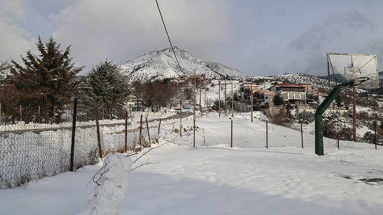 Τρίκαλα: Χιόνι μέχρι 20 εκατοστά – Χωρίς προβλήματα οι μετακινήσεις