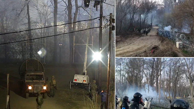 Ο Αίαντας στη «μάχη» του Έβρου: Νέα επεισόδια σημειώθηκαν στις Καστανιές