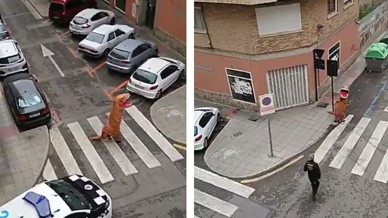 O T-Rex κατά τη διάρκεια της καραντίνας στην Ισπανία